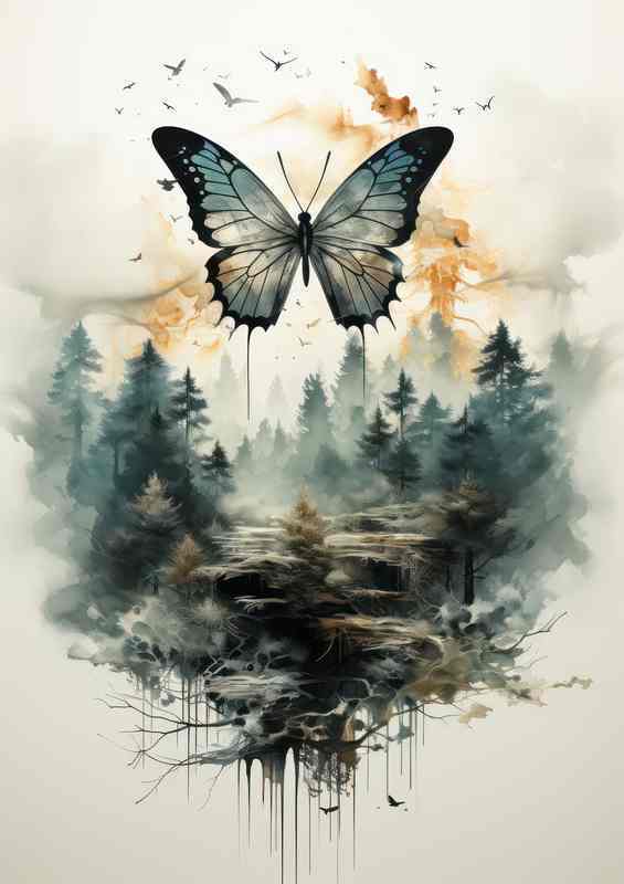 Wilderness Waltz Mesmerizing Butterfly Exposure | Canvas