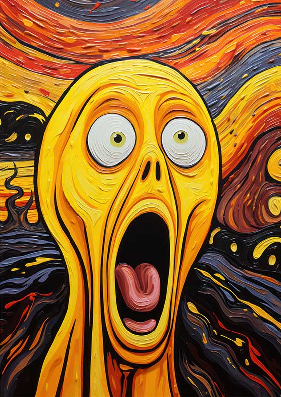 scream style Surreal Emotion Eruption | Canvas