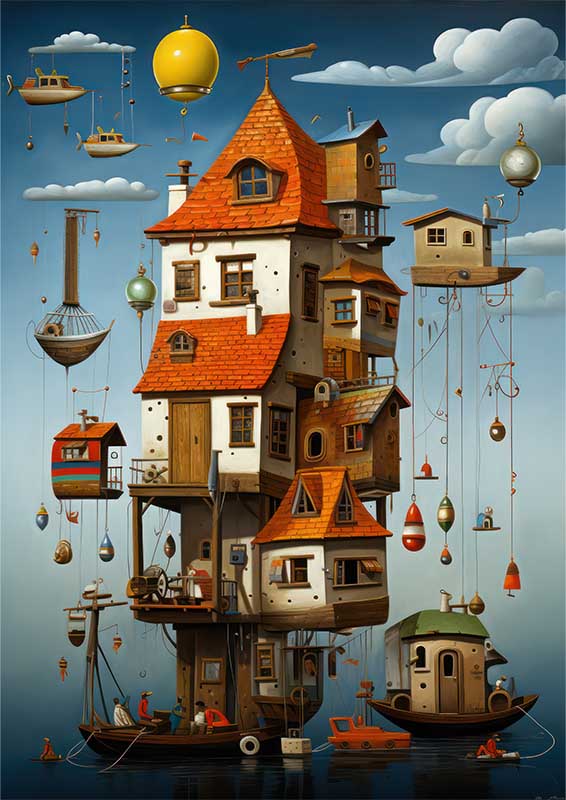 Beyond Reality Tinted Surrealist Journey | Canvas