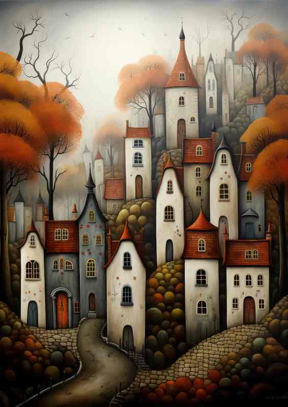 Whimsical Wonderland Village Delights | Canvas