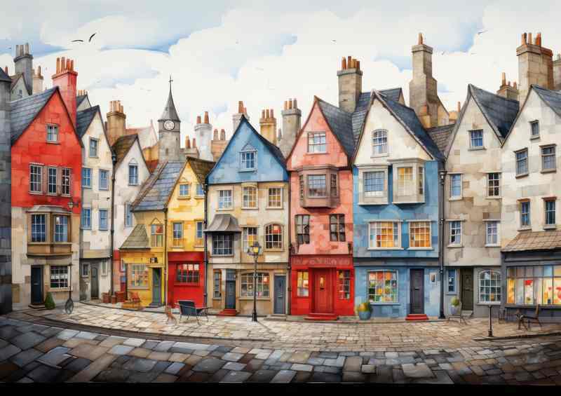 Artistic Village Scenes Quirky Adventures Awaits | Metal Poster