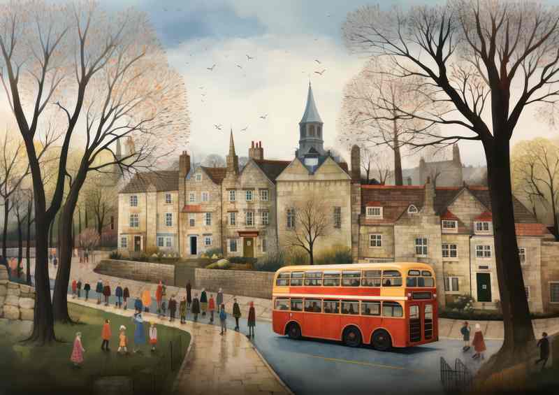 Charming Whimsy Artful town Exploration | Canvas