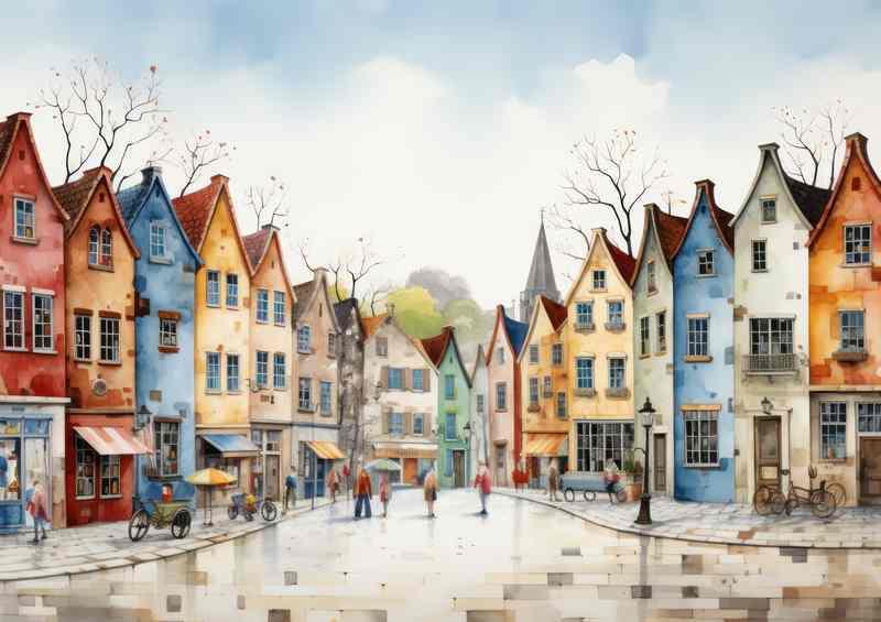Charming Whimsy Colourful Village Adventures | Canvas