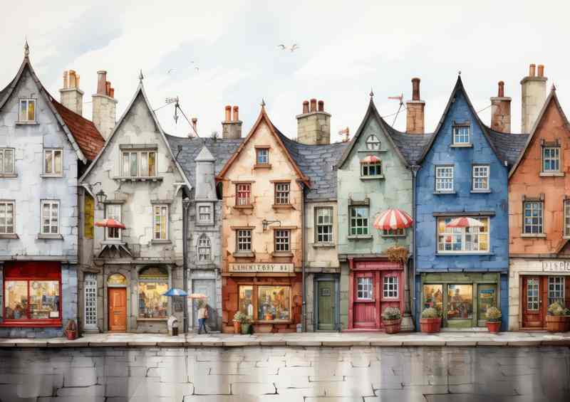 Charming Whimsy Vibrant Village Exploration | Poster