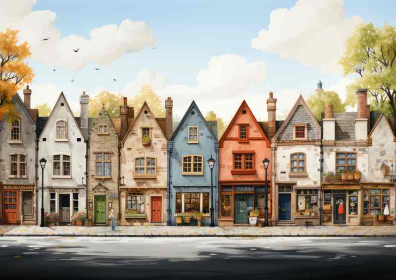 Chroma Village Vibrant World of Whimsy | Di-Bond