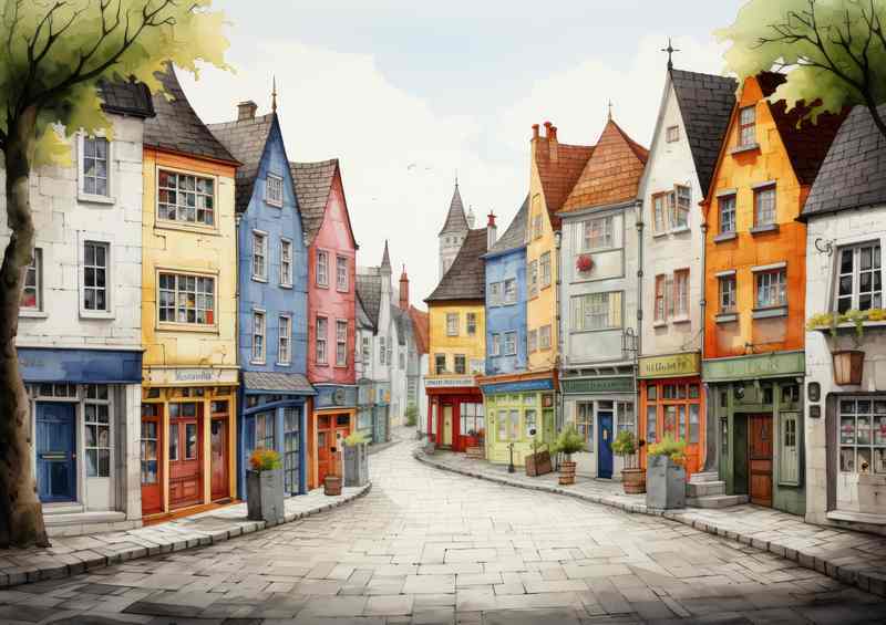 Enchanted Village Whimsical Fantasy Unveiled | Metal Poster