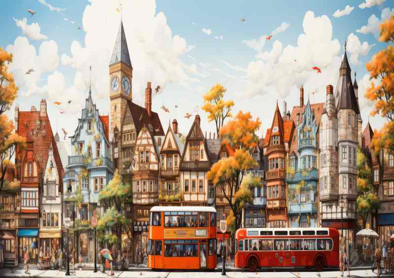 Fantasyland Village Colourful Tales Revealed | Metal Poster