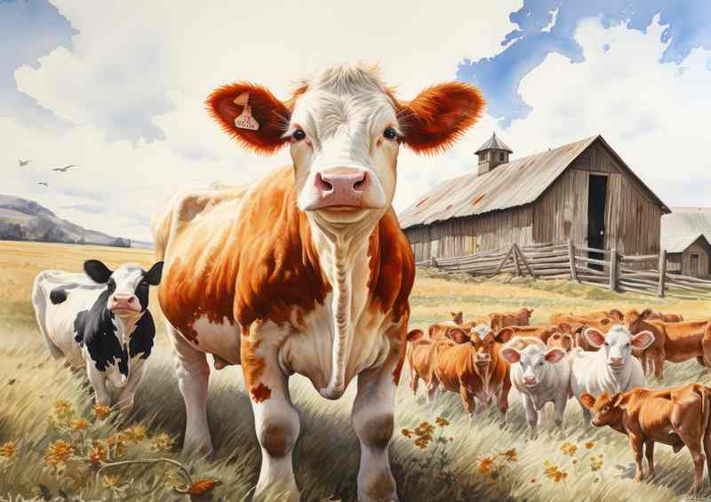 A Day in the Pasture Cows on the Farm | Di-Bond