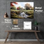 Buy Metal Poster : (Watercolour Dreams Cottage by English River)