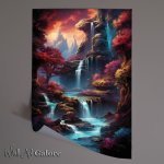 Buy Unframed Poster : (Vibrant Colours Play With Waterfalls)
