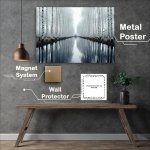 Buy Metal Poster : (Elegance in Grayscale Trees by Waters Edge)