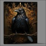 Buy Canvas : (Raven on a throne perch)
