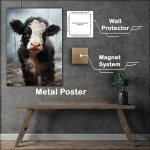 Buy Metal Poster : (Cow Calf In the field)