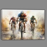 Buy Canvas : (Cyclists racing in a blurred background)