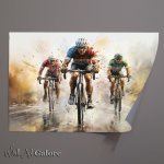 Buy Unframed Poster : (Cyclists racing in a blurred background)