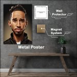 Buy Metal Poster : (Caricature of Lewis Hamilton)