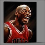 Buy Canvas : (Caricature of Michael Jordan basketball)