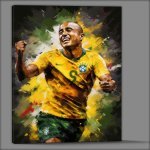 Buy Canvas : (Roberto Carlos Footballer abstract style art)