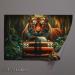Buy Unframed Poster : (Tiger Spirit Bold Orange Muscle Car)