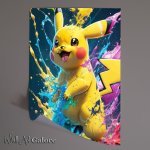 Buy Unframed Poster : (Pikachu splash style)