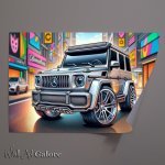 Buy Unframed Poster : (Mercedes Benz G Class 4x4 style in silver)