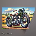 Buy Unframed Poster : (Cool Cartoon BSA Bantam Motorcycle Art)