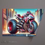 Buy Unframed Poster : (Cool Cartoon Yamaha Thundercat Motorcycle Art)