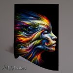 Buy Unframed Poster : (Fusion of human features with abstract art)