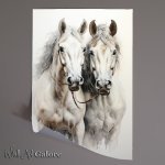 Buy Unframed Poster : (A pair of white Horses)