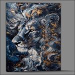 Buy Canvas : (Painted Lion splash of colour)