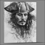 Buy Canvas : (Captain Jack doodle pencil drawing art)