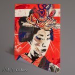 Buy Unframed Poster : (Wood block lady art)