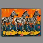 Buy Canvas : (Zebras in a abstract form)