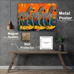 Buy Metal Poster : (Zebras in a abstract form)