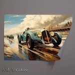 Buy Unframed Poster : (A vintage race car on a race track classic)