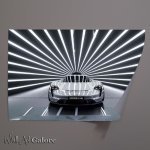 Buy Unframed Poster : (Futuristic Porsche style concept car white)