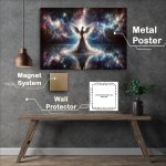 Buy Metal Poster : (Celestial angel her gown cascading like a waterfall of stars)