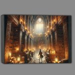 Buy Canvas : (Towering bookshelves and mystical artifacts)