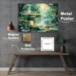 Buy Metal Poster : (Whimsical watercolor in the rain)