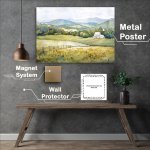 Buy Metal Poster : (Farm in the distance rolling hills)