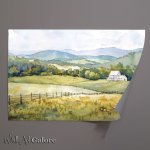 Buy Unframed Poster : (Farm in the distance rolling hills)