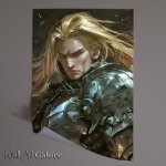 Buy Unframed Poster : (Fullmetal Alchemist golden hair and armor)