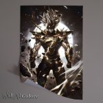 Buy Unframed Poster : (Goku wearing black and gold armor with silver accents)