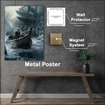 Buy Metal Poster : (The Ingenious Design of Norse Warships in battle)