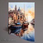 Buy Unframed Poster : (Daytime Serenity Boats Rest On Canals)