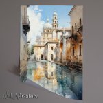 Buy Unframed Poster : (Italian canal a Reflecetion on water)