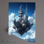 Buy Unframed Poster : (Moonlights Hold Galleon Sails Starry Night)