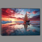 Buy Canvas : (Ocean Embrace Sailboat)