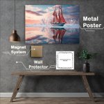 Buy Metal Poster : (Seascape Serenity Yachts Delicate Drift)