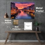 Buy Metal Poster : (Sunset Serenity Grand Canals Evening Bliss)